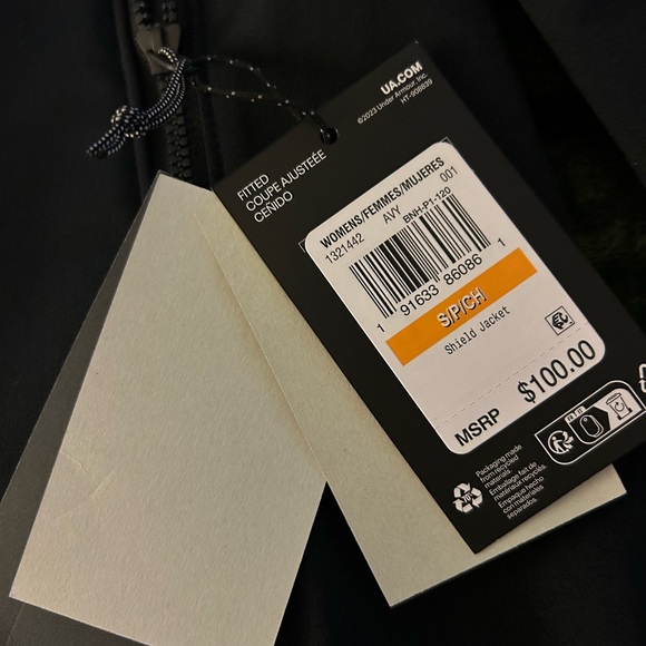 Women’s Under Armour ColdGear Infrared Shield Jacket Size Small-Black NWT $57 - Picture 7 of 7